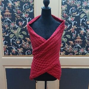 🍂 Handmade Merino Wool Scarf Irish Knit Outlander Claire Fraser Cottagecore